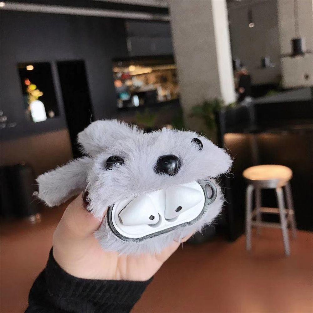 BEBETTERM Vỏ Bảo Vệ Hộp Sạc Tai Nghe Airpods 1 2 Bằng Vải Bông Hình Thỏ Dễ Thương Chống Bụi