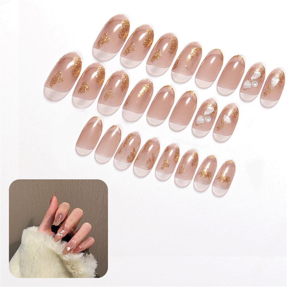 NIUYOU Set 24 Hộp Phụ Kiện Trang Trí Móng Tay Thời Trang