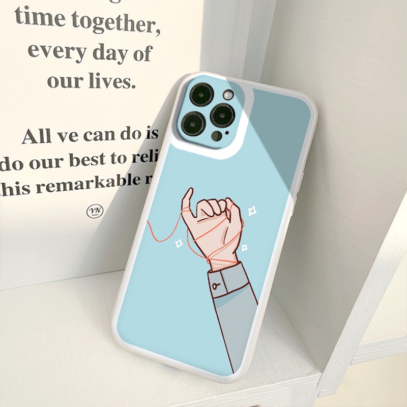 Ốp iphone - Ốp lưng iphone cạnh vuông viền camera Dây tơ hồng dành cho ip 6 đến 14promax - ng077