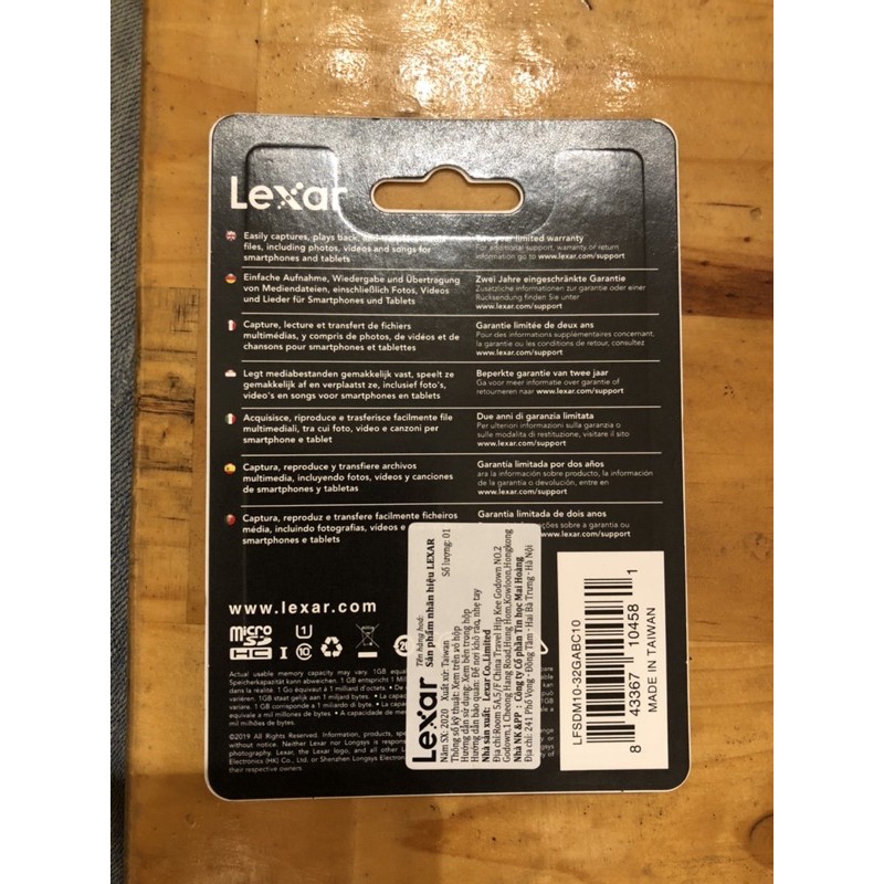 Thẻ nhớ Camera Lexar LFSDM10-32GABC10 (Hàng Chính Hãng) | BigBuy360 - bigbuy360.vn