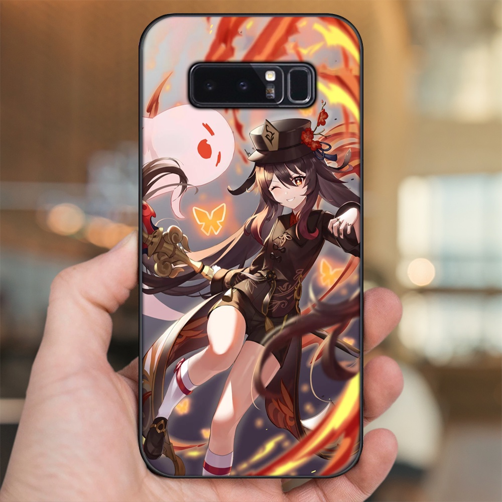 Ốp lưng Samsung Note 8 viền đen in hình Hutao Genshin Impact