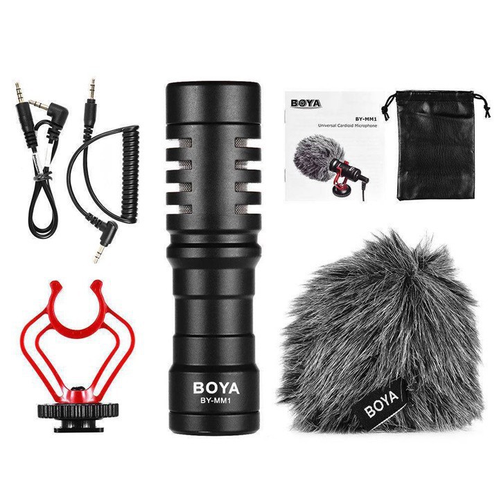 Microphone Boya MM1 chính hãng cho máy ảnh, điện thoại, thu âm