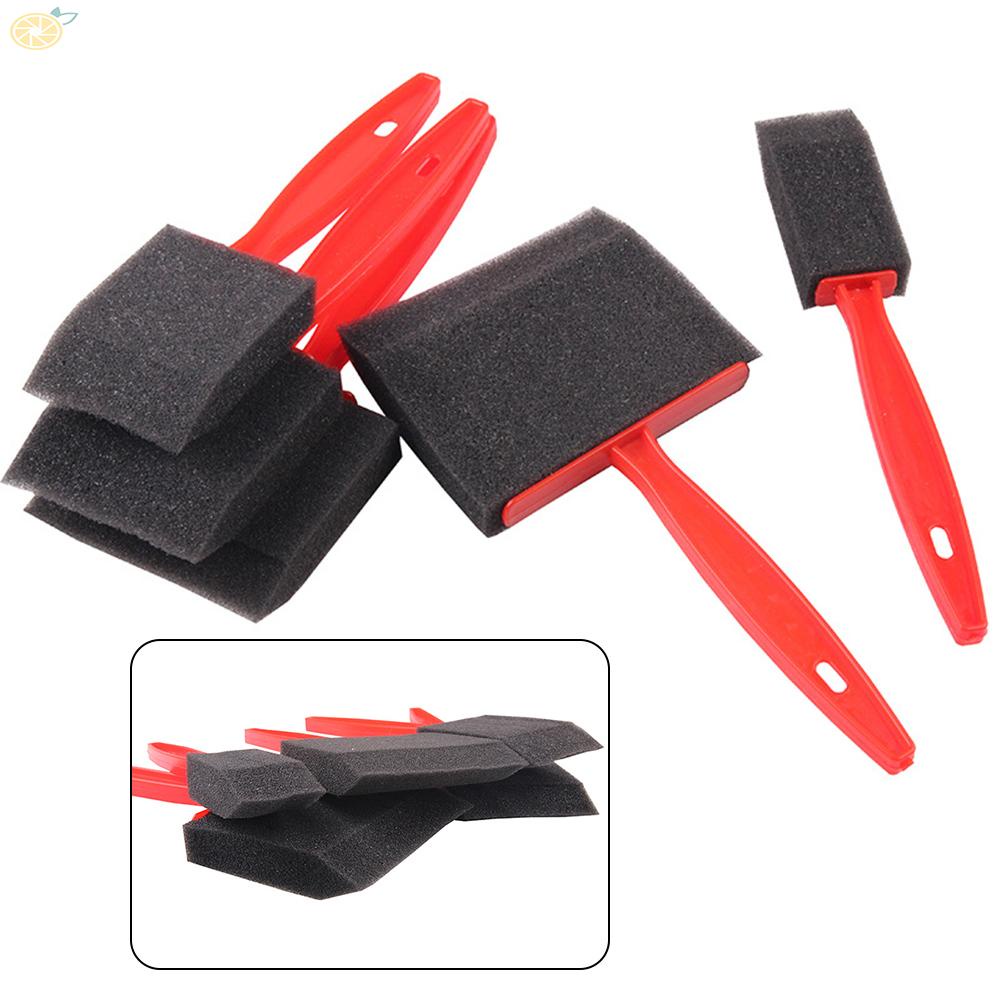 【VARSTR】Foam Brushes 2.5/4/5/6.3/7.5cm Craft Paint Brush Foam Paint Brush Plastic