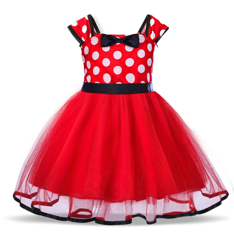 Đầm Hóa Trang Chuột Minnie Cho Bé Gái