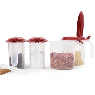 Hộp gia vị tuperware♥️set 4 hộp đựng gia vị tup♥️hộp gia vị tup 500ml♥️Tupperware
