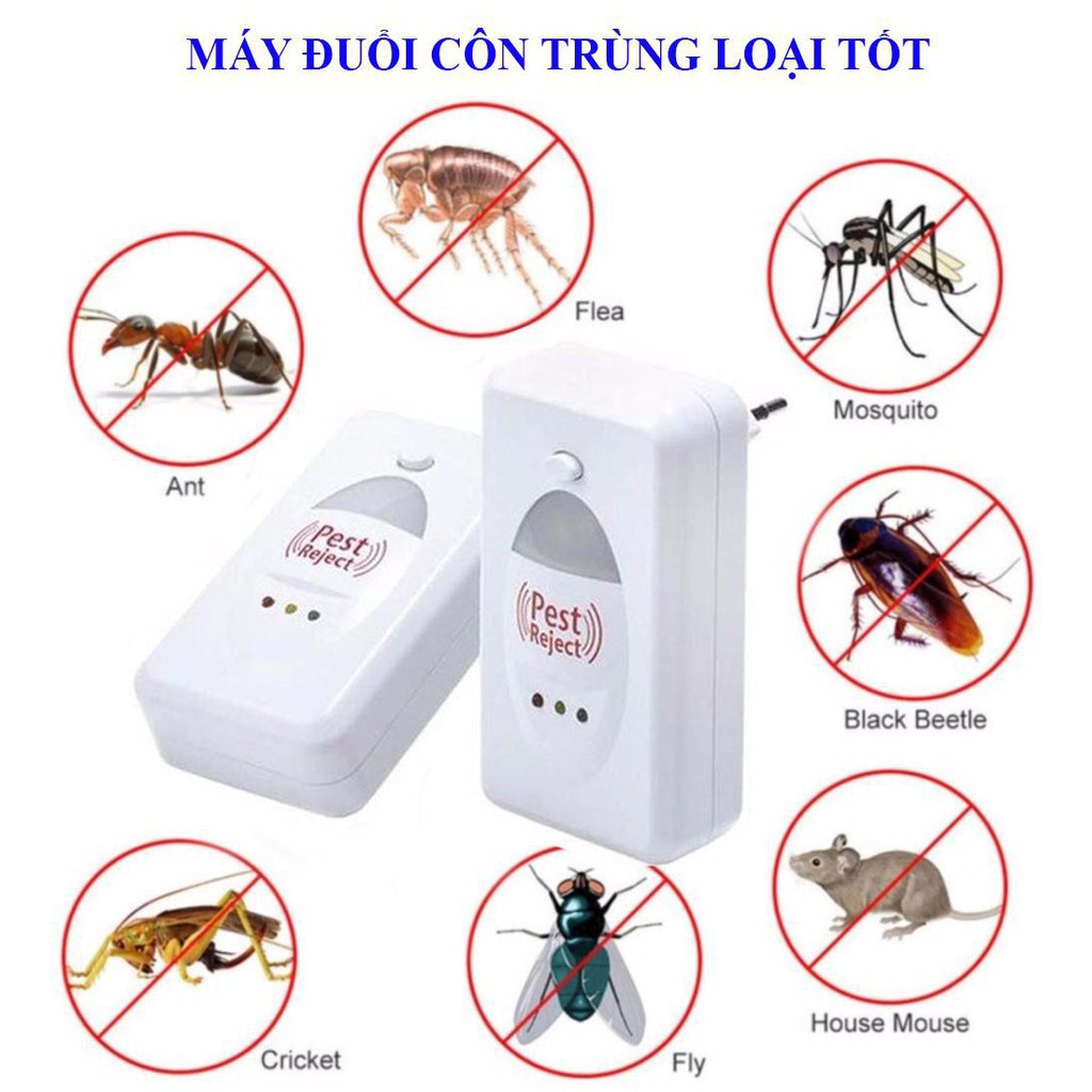 Thiết Bị Đuổi Côn Trùng Pest Reject - Máy Đuổi Chuột Gián Muỗi Ruồi Kiến Mối Thông Minh