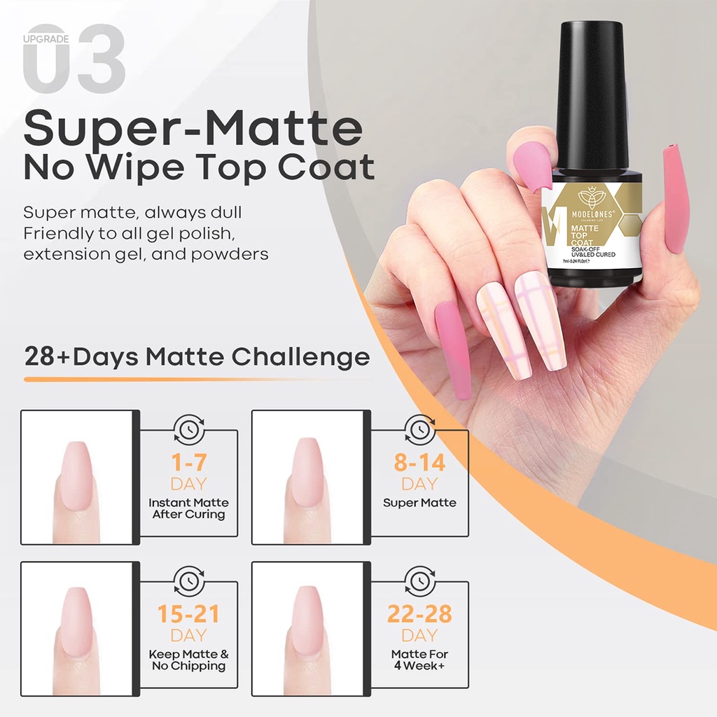 Gel sơn móng tay MODELONES tùy chọn loại 7ml