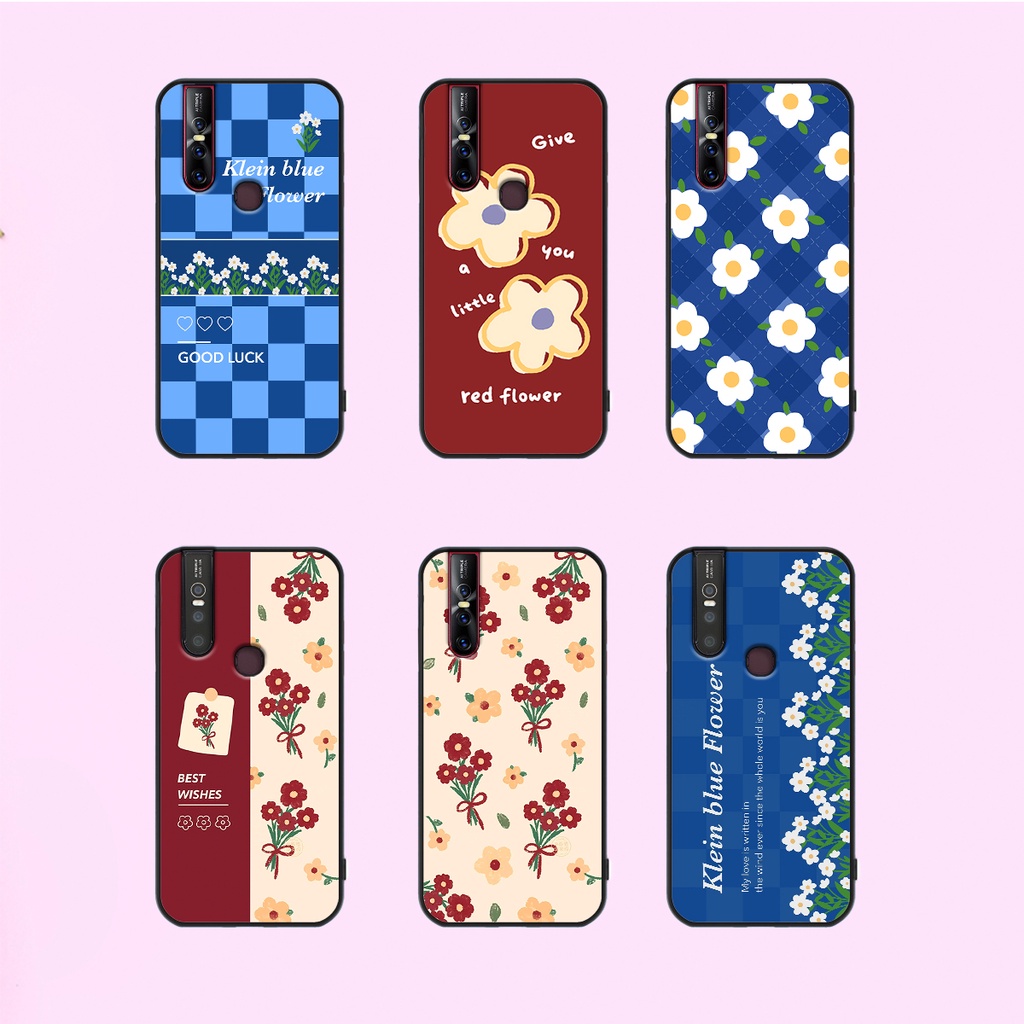 Ốp Vivo V15 / V15 Pro in hình hoa cỏ nhẹ nhàng,họa tiết caro xinh xắn.ốp lưng chống sốc