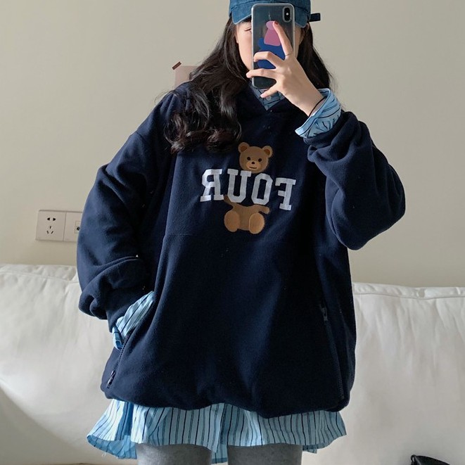 Áo hoodie nữ form rộng Áo nỉ hoodie unisex nữ form rộng unisex có mũ mặc nhà đi chơi thời trang ulzzang hàn quốc