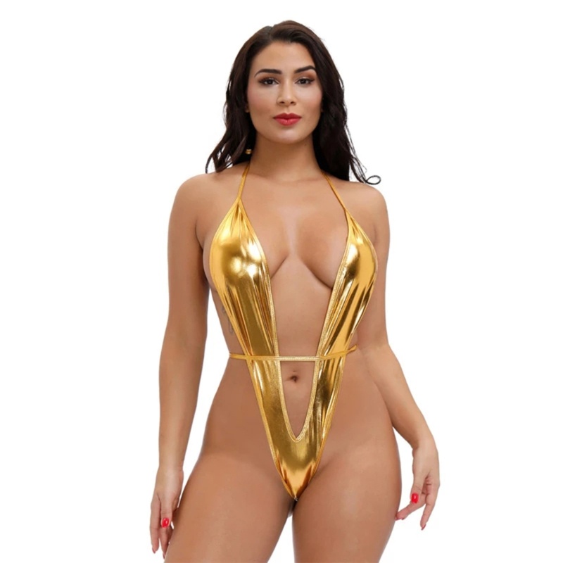 Jumsuit Một Mảnh Cổ Chữ V Khoét Sâu Gợi Cảm Cho Nữ