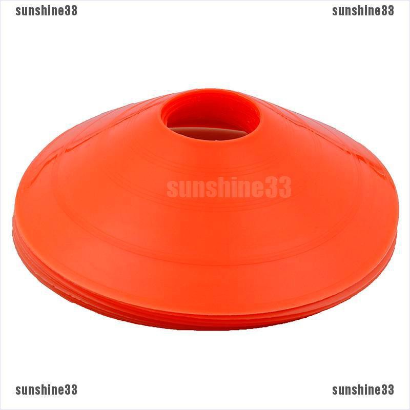 【COD•suns】10pcs/set Soccer Discs Bucket Marker Training Sign Flat Cones Marke