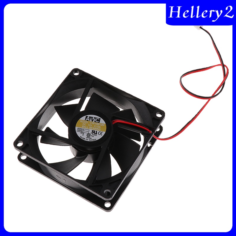 [HELLERY2] Cooler PC Case Fan 8cm 2Pin Cooling Cooler Ultra Quiet Bearing High Speed