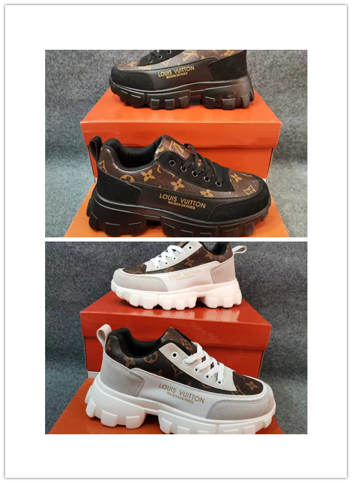Giày Sneaker Louis Vuitton Đế Dày Tăng Chiều Cao Thời Trang Nữ