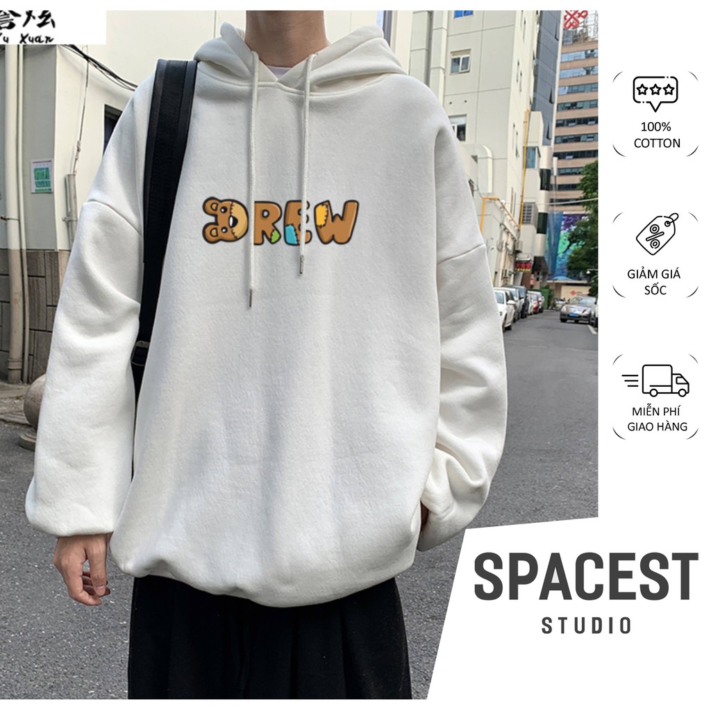 Hoodie Nam Nữ Form Rộng In Hình Drew Spacest Studio, Áo Hoodie Nỉ Mỏng Unisex TV5028