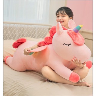 Gấu bông ngựa unicorn khổng lồ - kì lân bông cao cấp bio