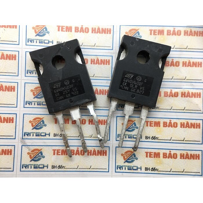 Combo 2 con STGW40V60DF, GW40V60DF IGBT 40A 600V TO-247 THÁO MÁY