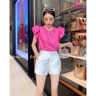 Quần short bóng xếp ly eo