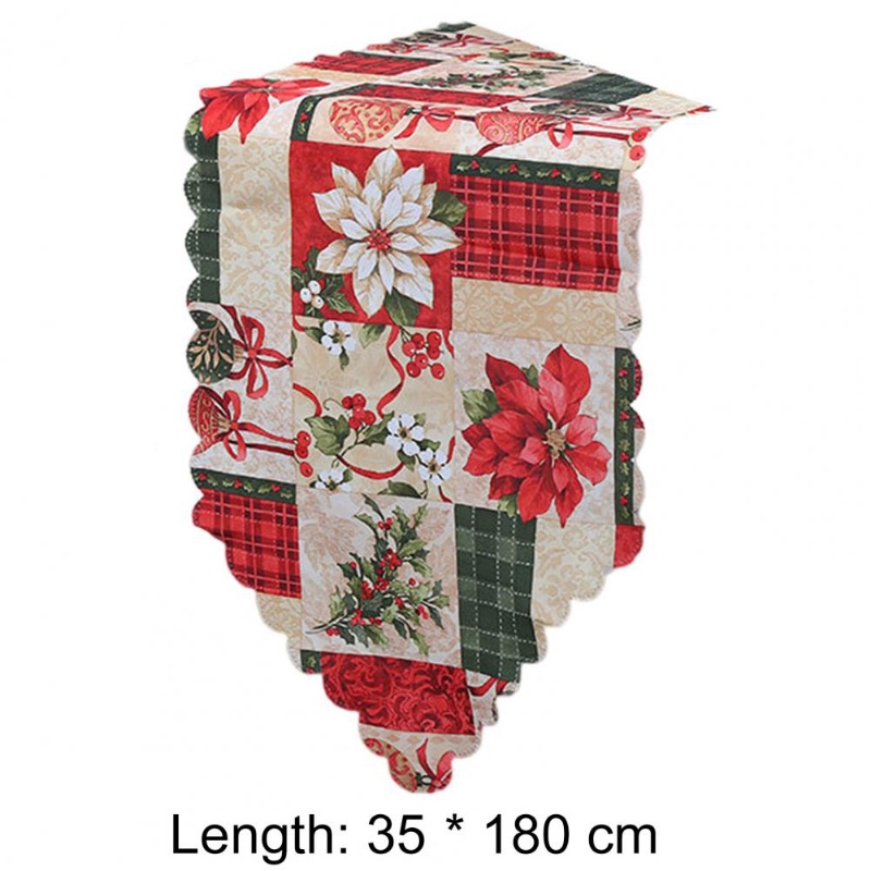 Khăn Trải Bàn 35 * 180cm In Họa Tiết Chủ Đề Giáng Sinh Tinh Tế Trang Trí Nội Thất