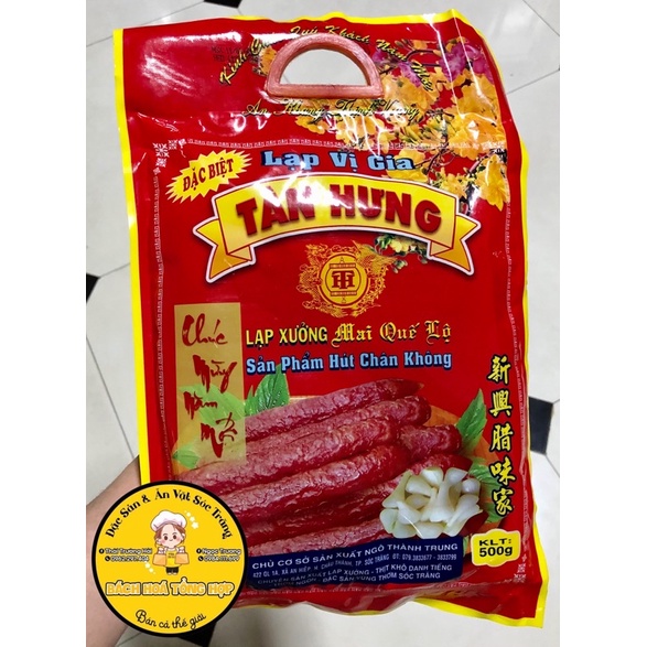 Lạp xưởng ép Nạt TÂN HƯNG 500gr / bịch