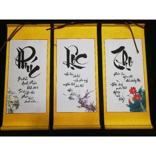 Tranh chữ  thư pháp Phúc Lộc Thọ