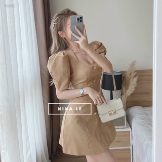 ĐẦM CỔ V PHỐI NÚT