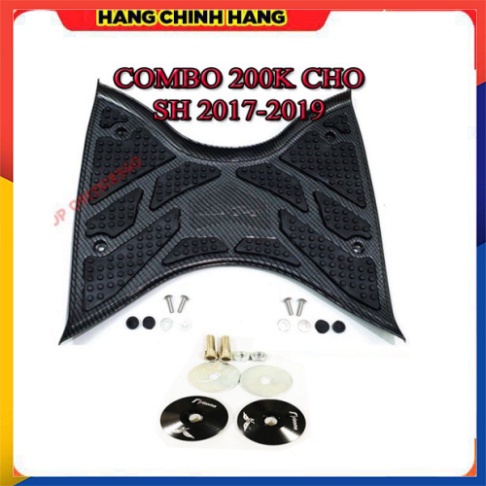 COMBO CHO SH 2012-2020 (GỒM THẢM CARBON ARTISTA CHÍNH HÃNG VÀ ĐÔI ỐC GƯƠNG)