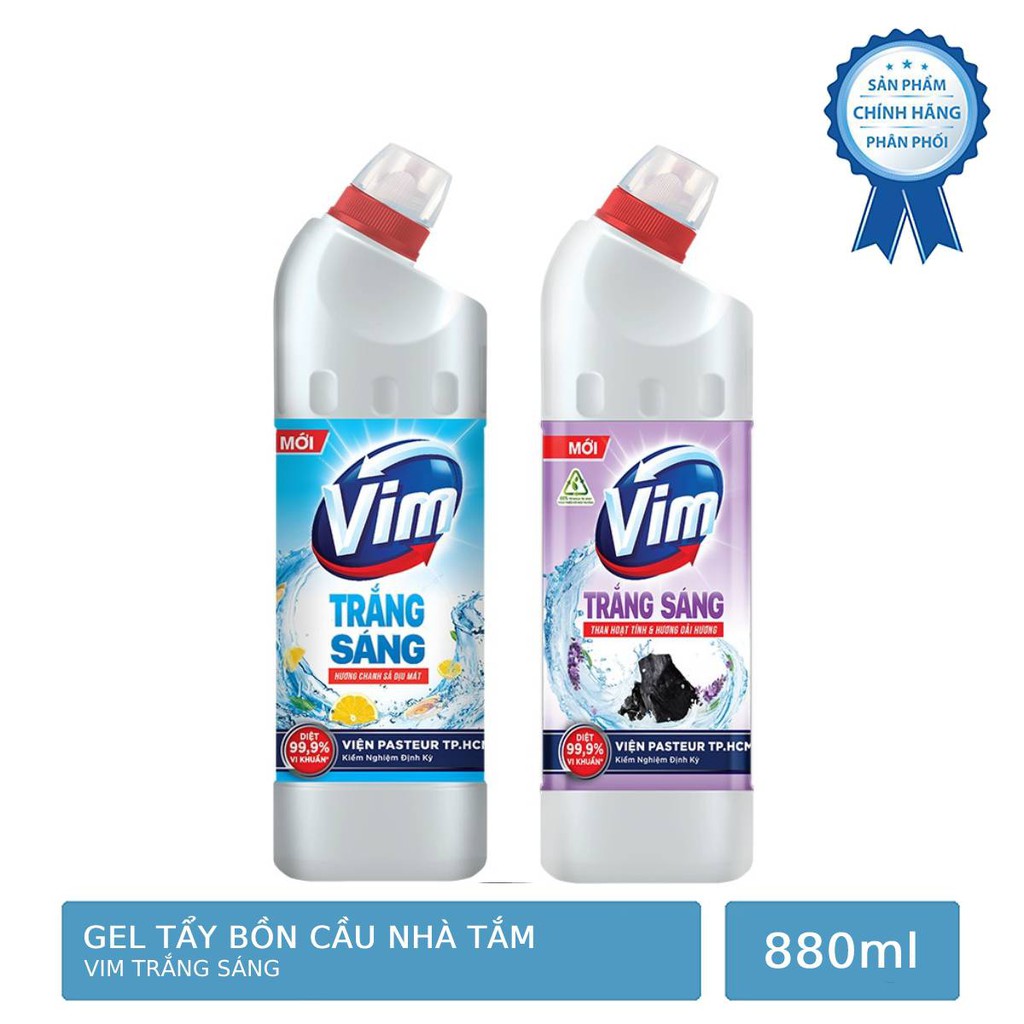 Gel Tẩy Bồn Cầu Vim Trắng Sáng 880ml