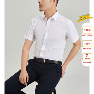 Áo sơ mi nam ngắn tay ZM , sơ mi nam cộc tay chất liệu đẹp kiểu dáng công sở Hàn Quốc