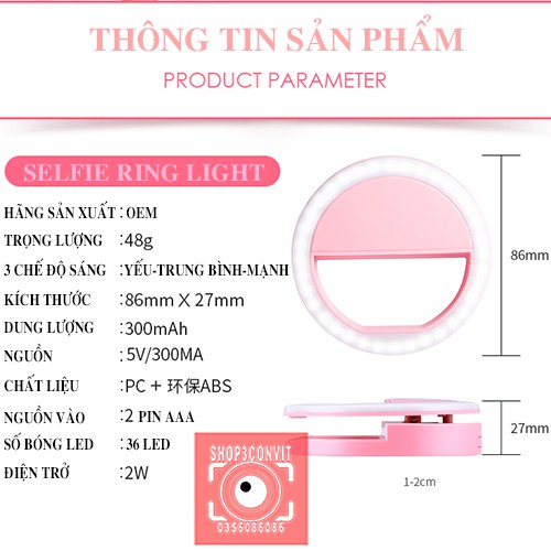 Đèn LED Selfie Trợ Sáng Chụp Hình