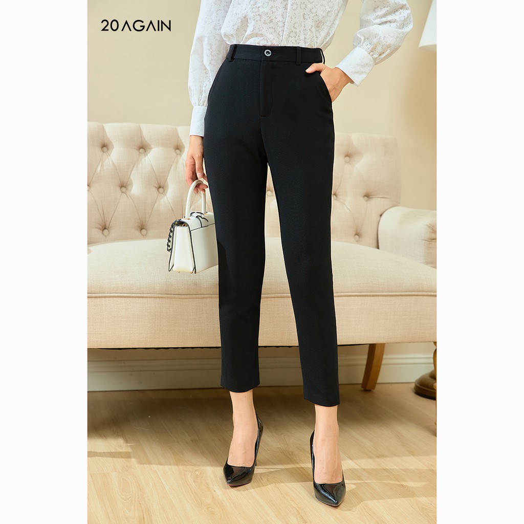 [Mã WABR20AG15 giảm 10% đơn 99K] Quần dài baggy basic 20AGAIN thanh lịch, thoải mái QAA1602