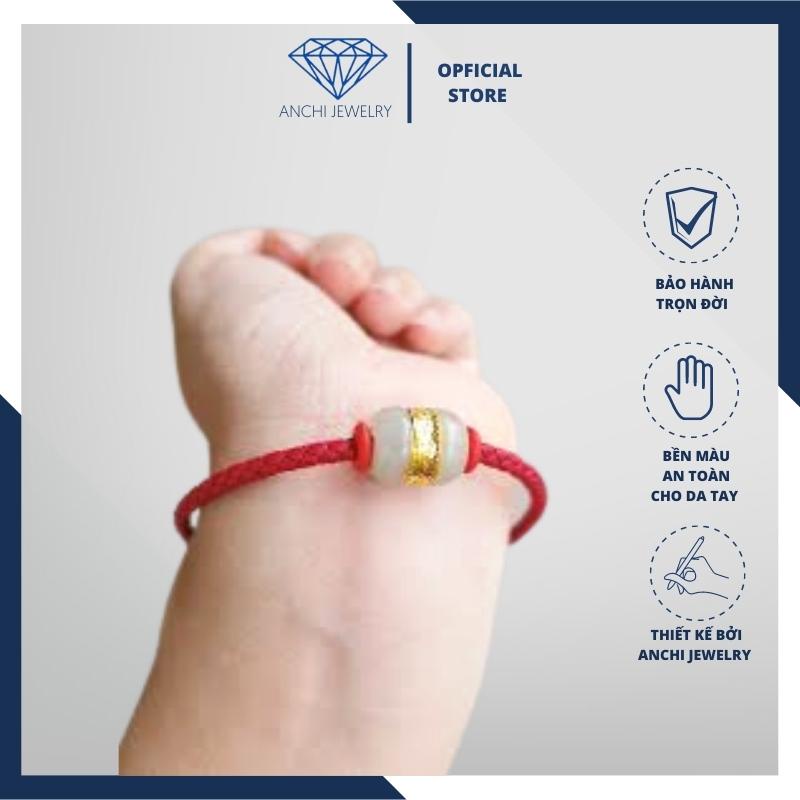 Vòng tay lu thống đá mã não phong thuỷ mệnh kim / mộc / thủy / hỏa / thổ. Anchi jewelry