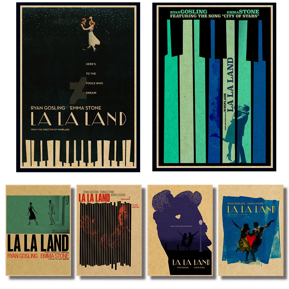 Poster trang trí nhà cửa cổ điển Châu Âu và Châu Mỹ La La Land