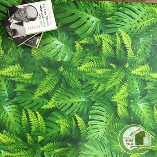 Giấy dán tường lá cây 3d chụp hình ảnh sản phẩm, thảm chụp hình lá cây - không có keo