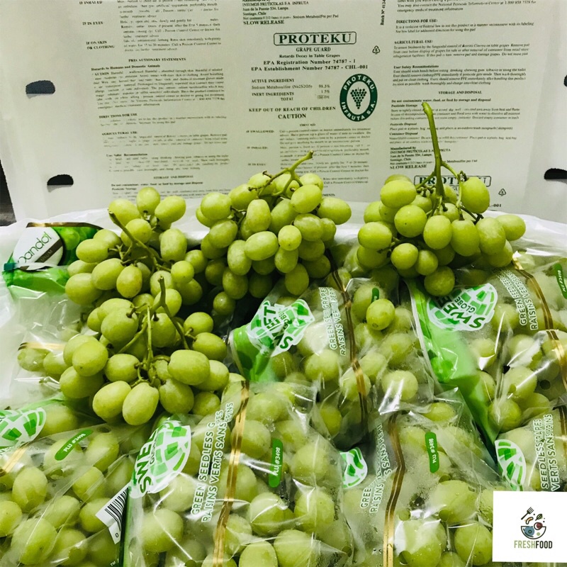 Nho xanh không hạt Autumn Crisp  1kg- Hàng Air mới