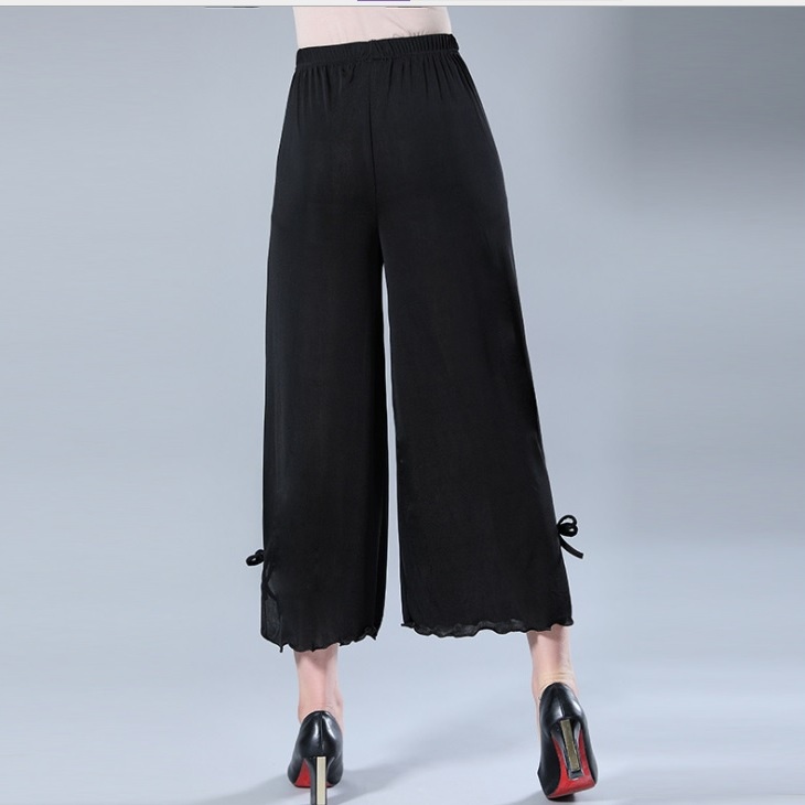 [V'vie Ladies][Mẫu độc] Quần ống rộng nữ đẹp - Quần ống rộng giả váy - Nơ gấu quần siu xinh - Sang trọng - Mềm mát