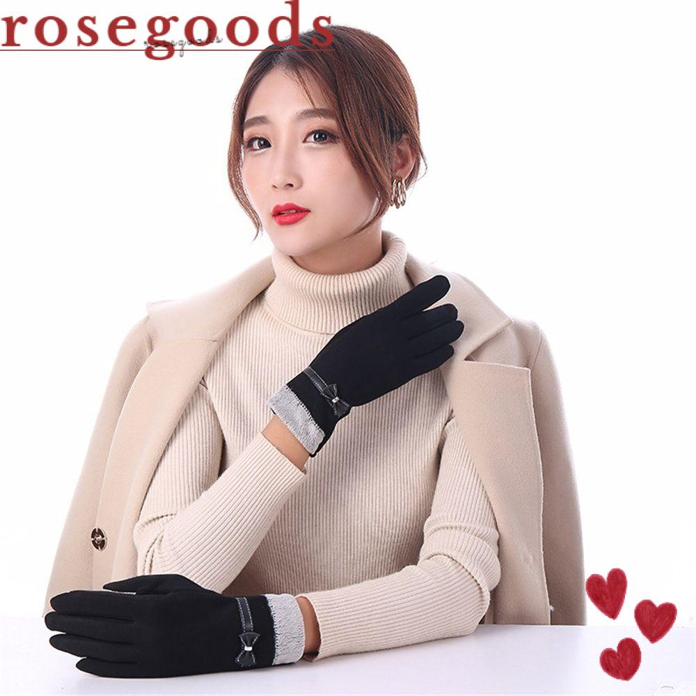 Găng Tay Nhung Giữ Ấm Cảm Ứng Màn Hình Thời Trang Thu Đông