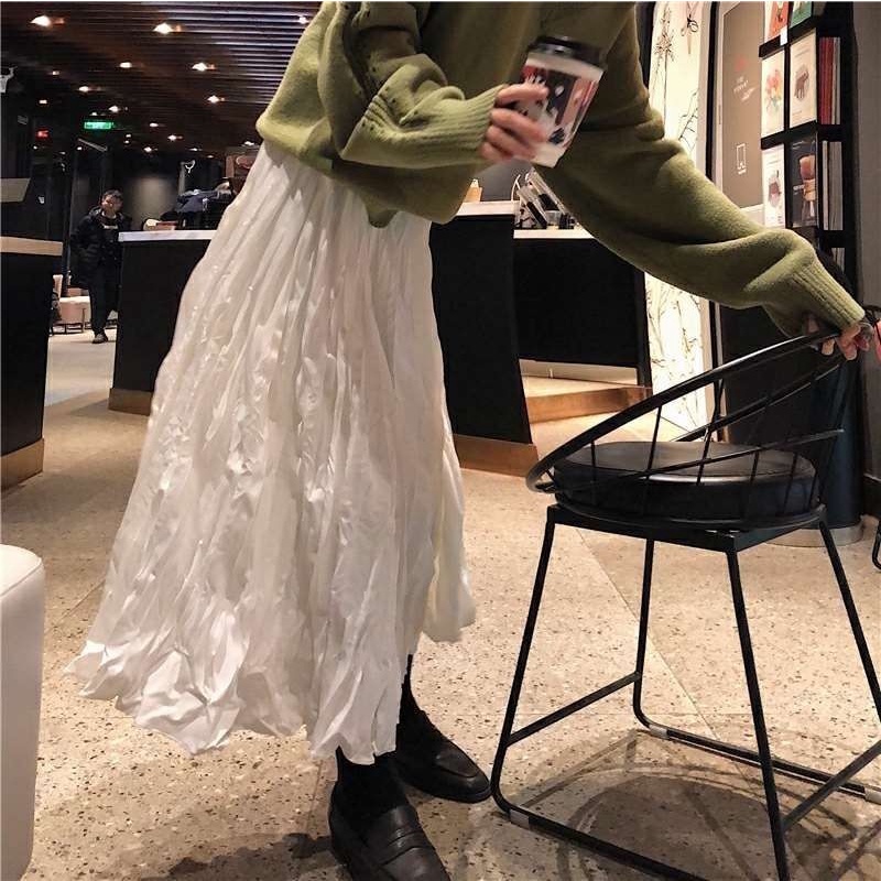 Chân Váy Xếp Ly Lưng Cao Thiết Kế Mới Thời Trang Mùa Xuân Dành Cho Nữ Size s 2022