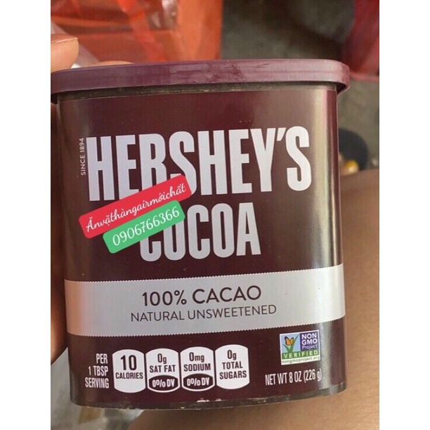 Ca Cao Đắng Hershey's Nguyên Chất Hộp 226g