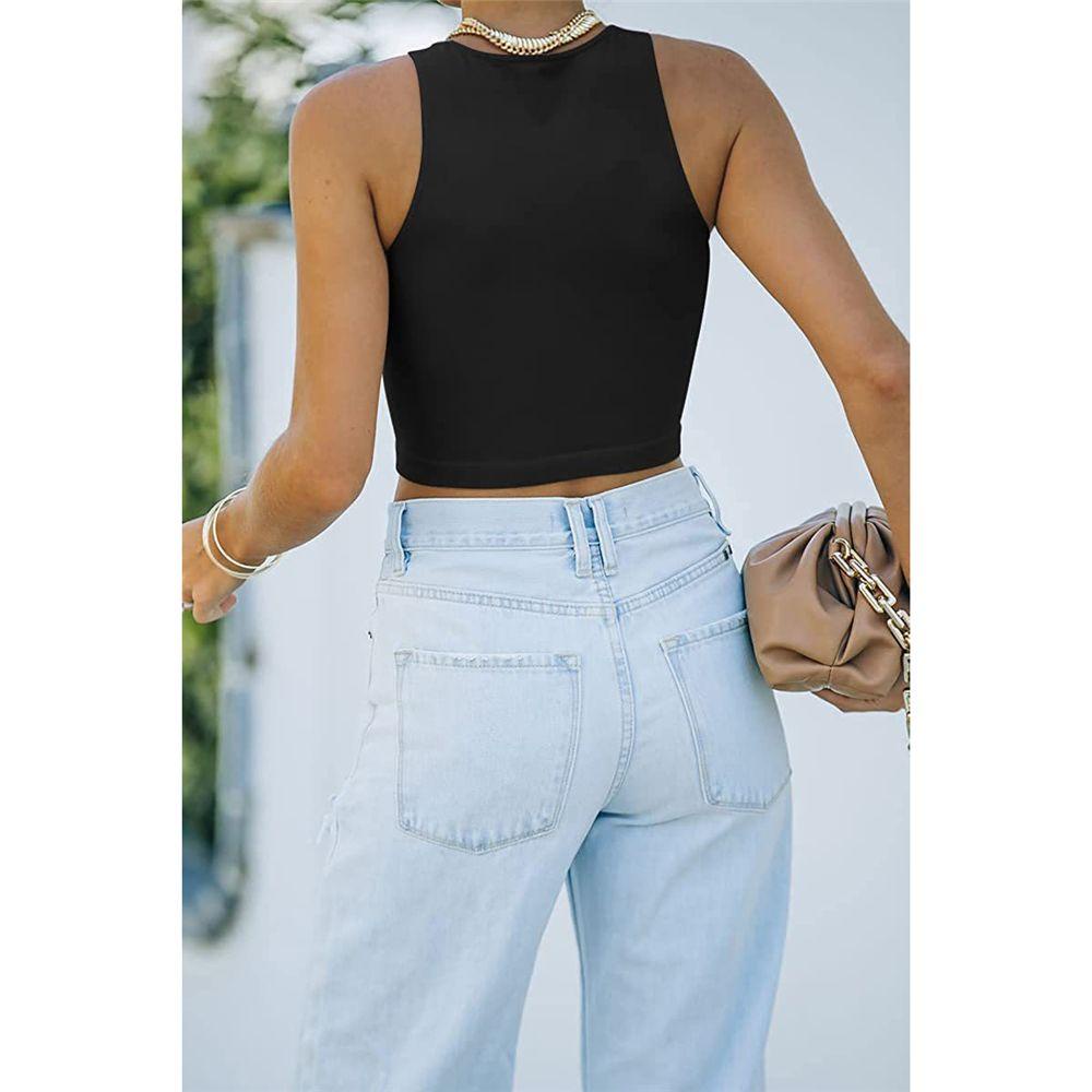 OSIER1 Áo Croptop Cổ Cao Hở Vai GợI CảM Cho Nữ