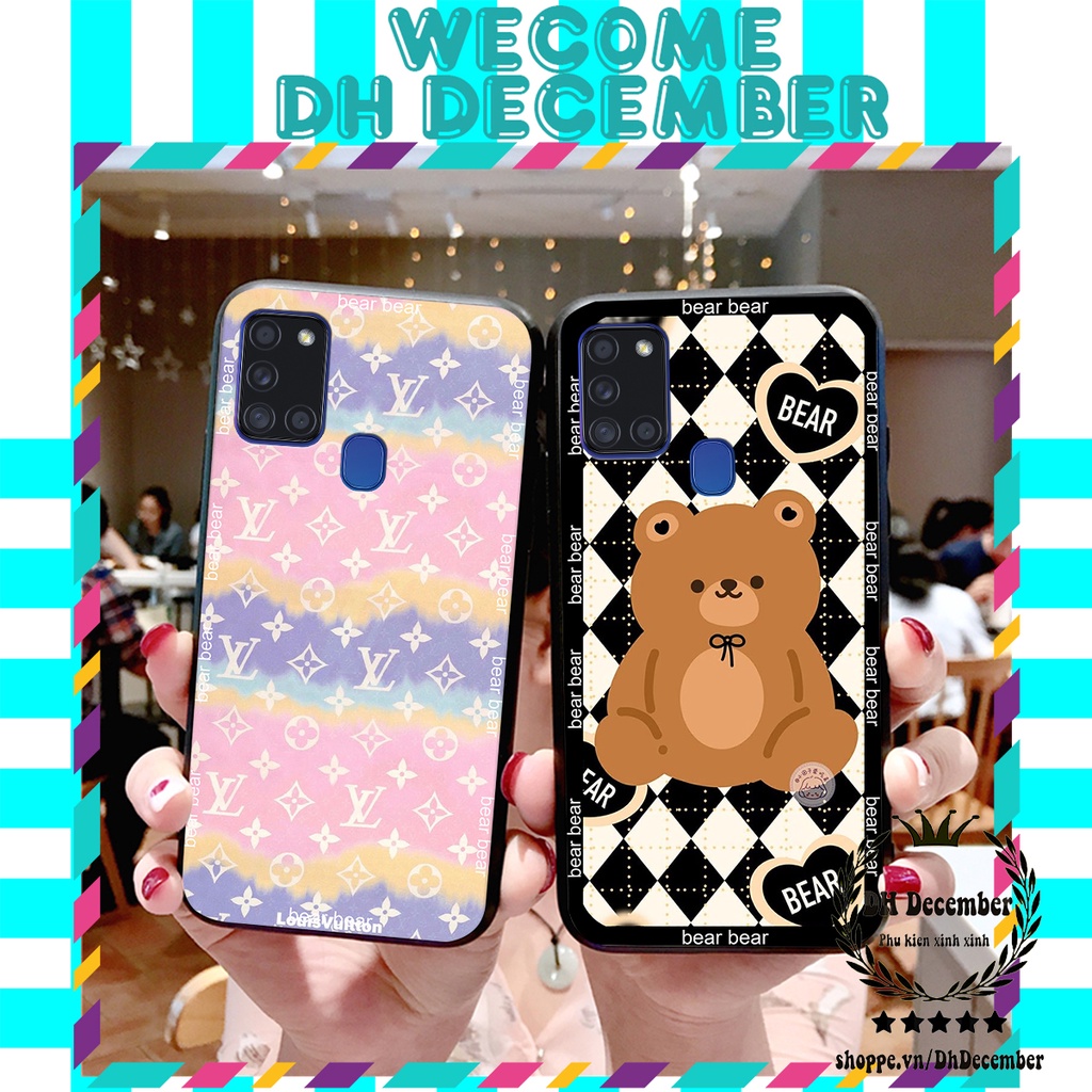 Ốp lưng Samsung A21S in hình 3D GẤU HỒNG-GẤU BE3R -XINH XẺO CỰC ĐẸP