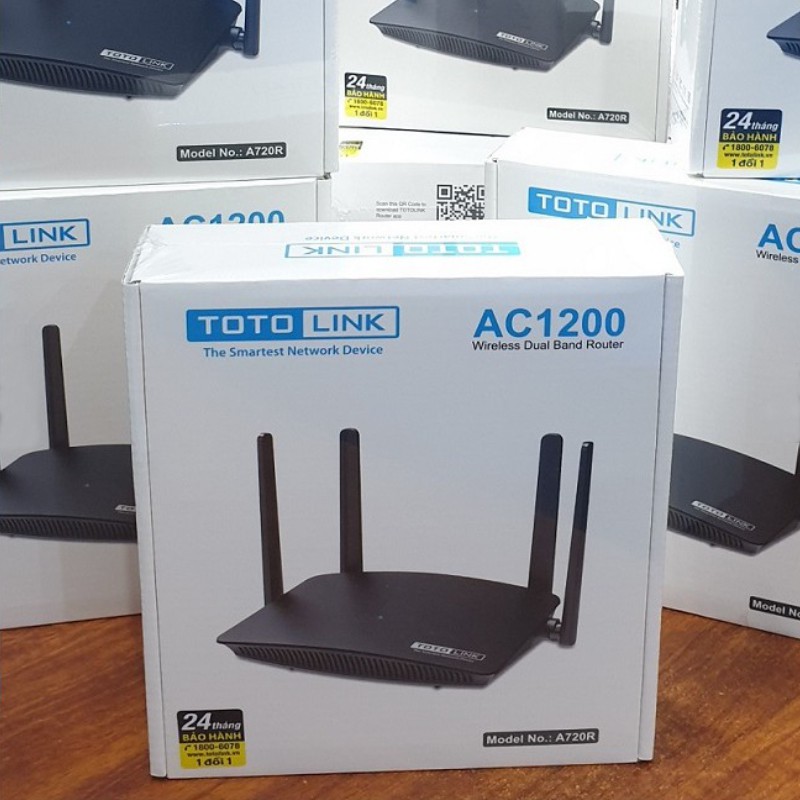 Bộ Phát Wifi Totolink Băng Tần Kép AC1200 4 Râu A720R, Cục phát Wifi A3002RU 4 cổng LAN 1GB - N350RT 2 Râu - Chính hãng