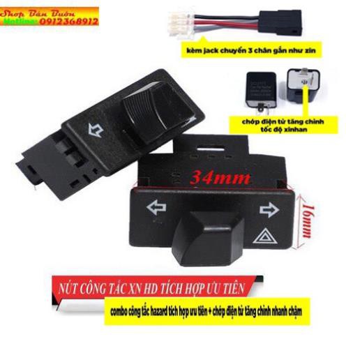 Công tắc xi nhan tích hợp ưu tiên thông dụng cho các loại xe honda, yamaha tiện dụng