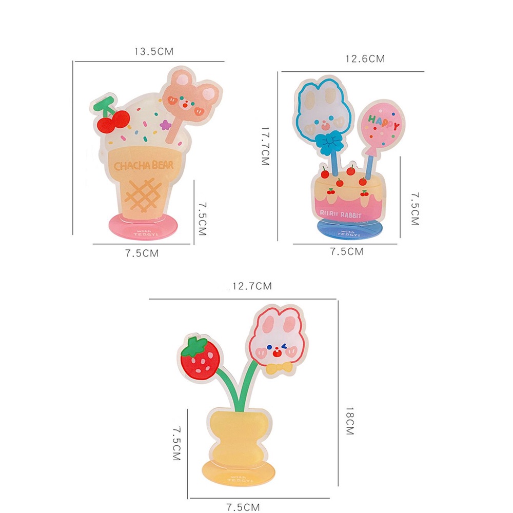 Kẹp Giấy Note Bằng Acrylic Bền In Họa Tiết Hoạt Hình Dễ Thương Đa Năng