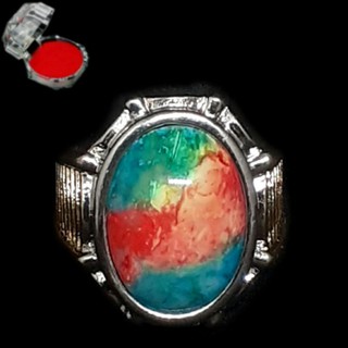 Nhẫn Đá Mã Não Màu Garut Agate