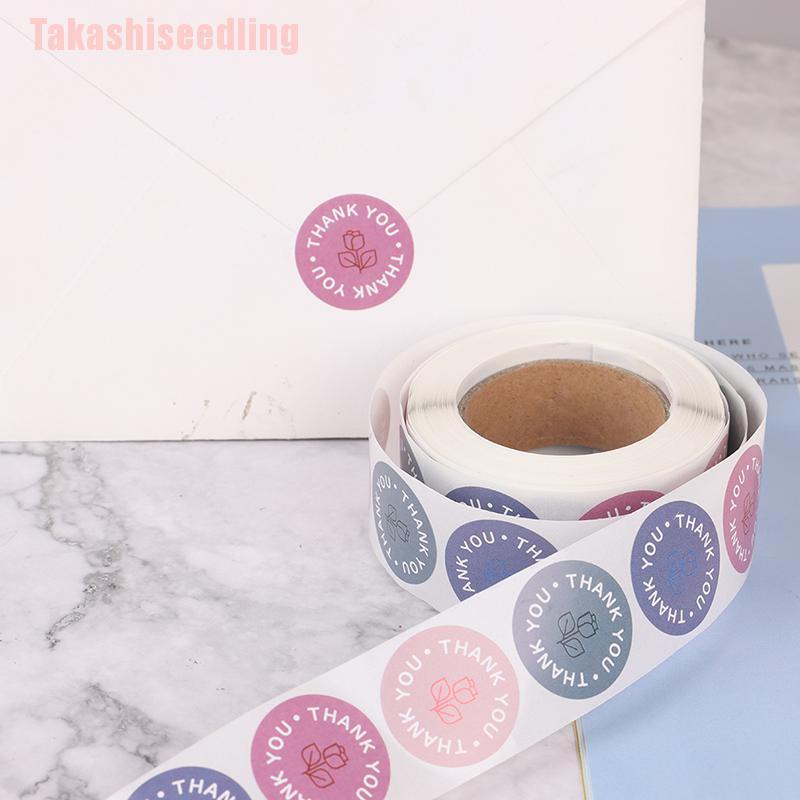Cuộn 500 Miếng Dán In Chữ Thank You Trang Trí