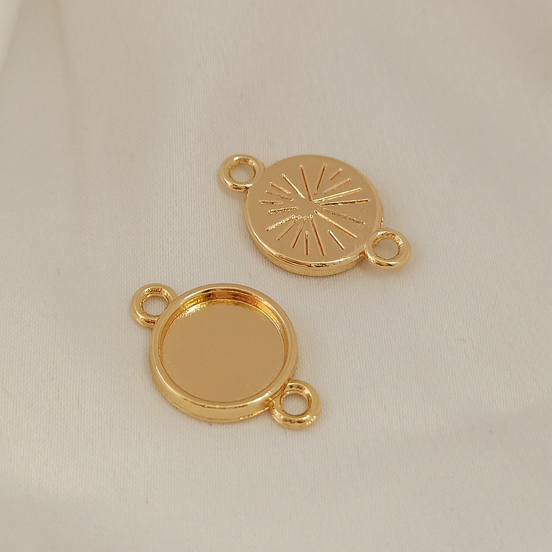 Khay Treo Nhẫn Bằng Đồng 14K Màu Vàng Kim Kèm Khay Để Đá Quý