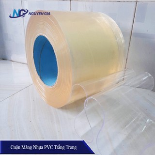 Cuộn Nhựa Dày 1,5lyx20cm, Cuộn Màng Nhựa PVC Tiêu Chuẩn Làm Rèm Nhựa PVC Ngăn Lạnh Mầu Trắng | PVC Strips-cutain