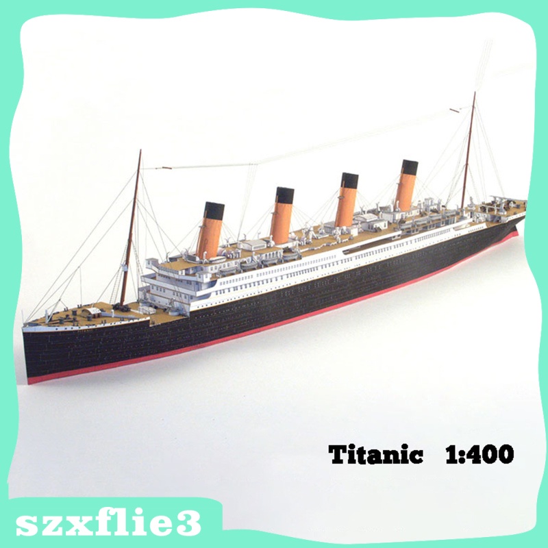 Mô Hình Tàu Titanic 3D Bằng Giấy Tỉ Lệ 1 / 400 Để Bàn Trang Trí DIY