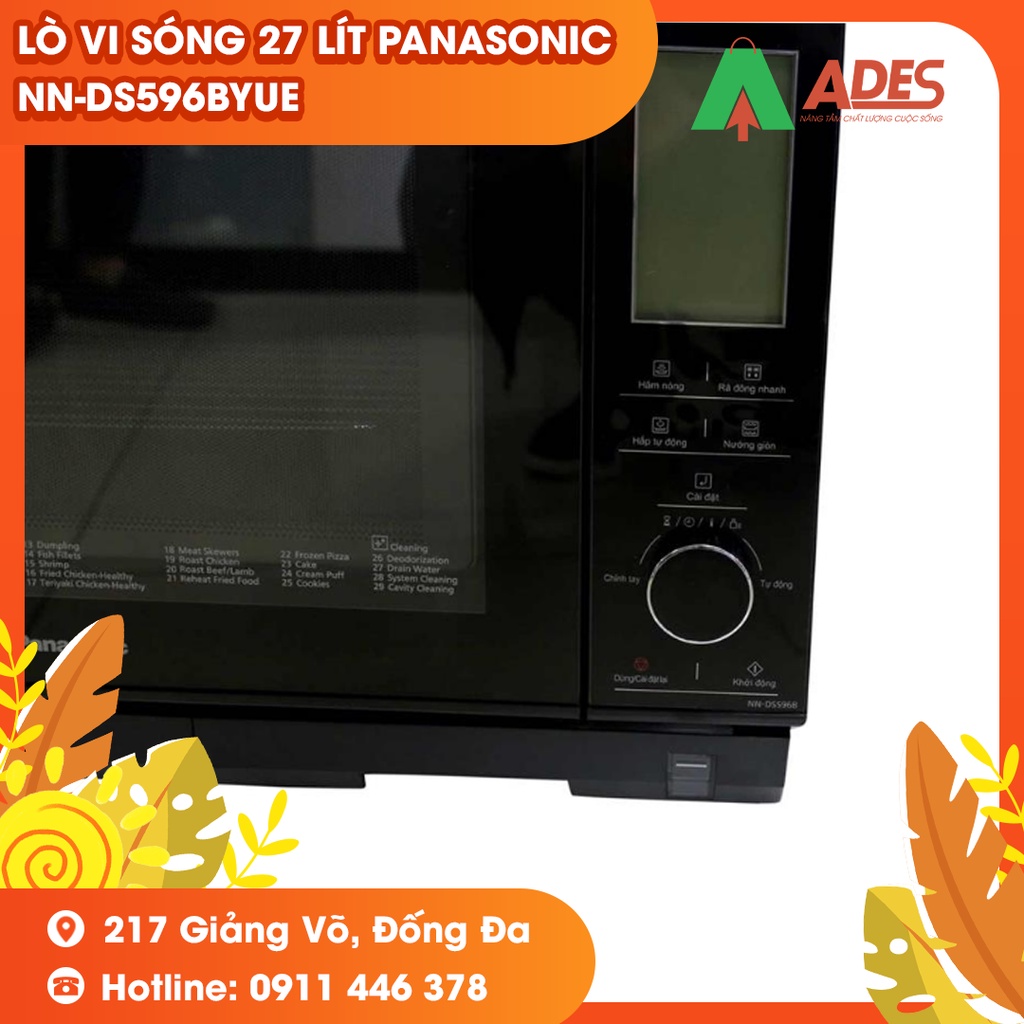 [Mã 154ELSALE2 giảm 7% đơn 300K] Lò vi sóng 27 lít Panasonic NN-DS596BYUE - Bảo hành Chính hãng