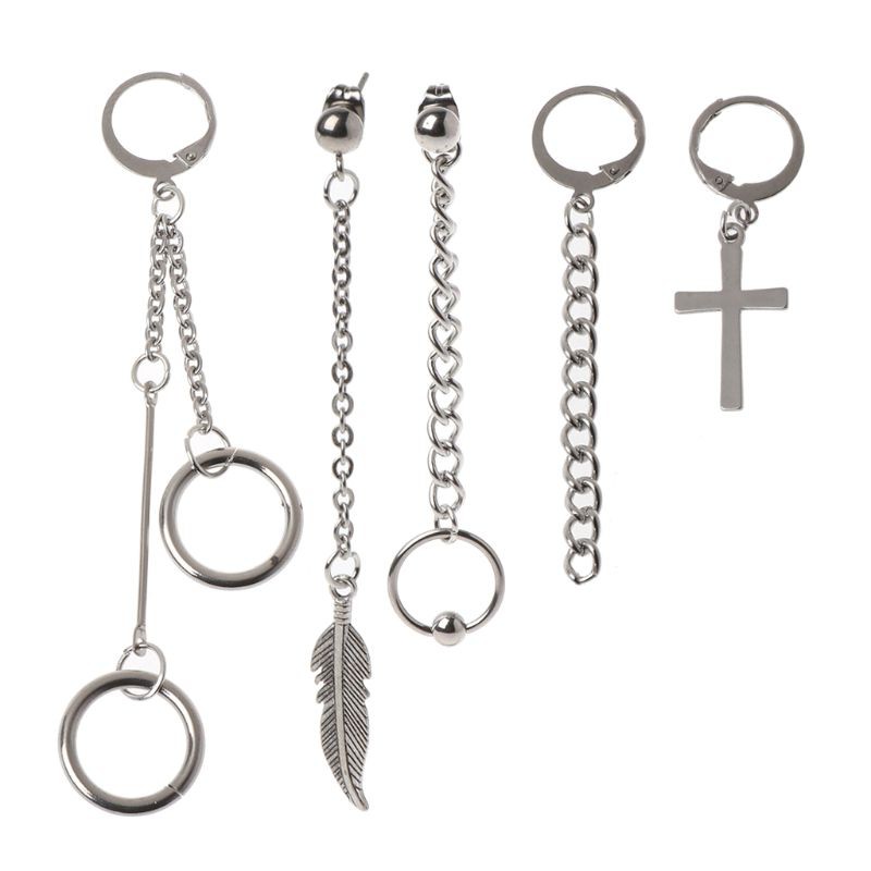 Set 5 khuyên tai phong cách Hàn Quốc dành cho fan hâm mộ nhóm nhạc BTS